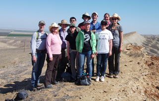A group photo in the Kettleman Hills