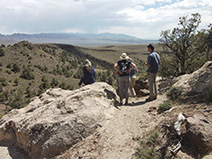 Enjoying the view at Hickison Petroglyph Recreation Area.