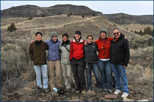 UCMP group at Hatch's Gulch in the John Day Fossil Beds