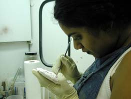 Yasmin Rahman in the Prep Lab