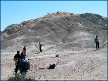 Berkeley students prospecting for fossils in Red Rock Canyon